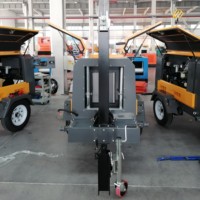 Générateur diesel mobile silencieux 8 kW de type tour d'éclairage, mât de 7 m avec ATS et 4x1000W, directement de l'usine OEM