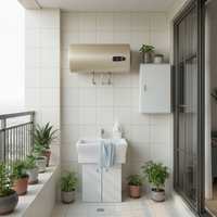 Chauffe-eau électrique compact et peu encombrant - Chauffe-eau pour maison de location avec protection anti-fuite