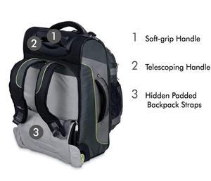 Có thể tháo rời dây kéo Ba lô Xe đẩy xách tay cabin Túi du lịch túi bánh cán hành lý nhỏ Túi Duffel - Product Image 2