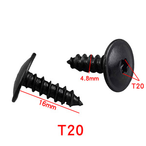 Tornillo autorroscante Torx T25 de 5 mm de diámetro y 16 mm de longitud para aplicaciones en metal, cabeza plana ranurada de acero al manganeso - Product Image 2