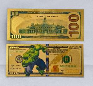 Billete de lámina de oro de películas de Marvel de superhéroes para colectivo conmemorativo - Product Image 6