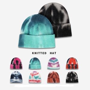 New Trend Winter Knitted Daily Tie Dye <strong>Beanie</strong> Colorful Tie Dye <strong>Beanies</strong> - Product Image 1