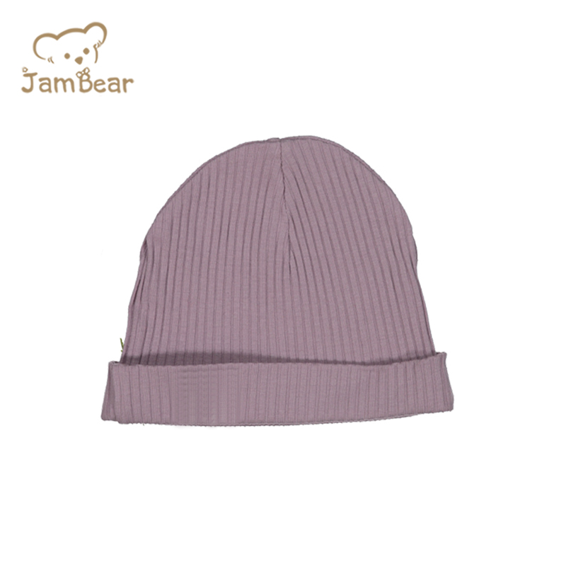 Устойчивая ребристая шапочка, детская шапочка из органического хлопка, Экологичная шапочка для младенцев, хлопковые детские ребристые шапочки