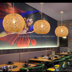 Lámpara de Techo Wintop 2022 con Pantalla de Ratán Japonés, Iluminación Natural, Estilo Minimalista Rústico Moderno, Hecho en China, Vietnam, Tendencia Actual - Product Image 1