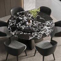 Natürlicher Luxus-Stein Mid-Century Modern Umweltfreundlicher 8-Sitzer Esstisch Metallbeine Hotel- und Heimgebrauch Montage Erforderlich 3 Jahre