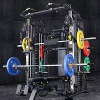 Máquina Smith multifuncional de Fitness comercial, equipo de gimnasio 3D, Cable de entrenamiento, máquina Smith, estante de alimentación en cuclillas