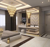 Lit Moderne Luxueux et Confortable avec Cadre en Bois Massif et Revêtement en Similicuir, Taille King Size, Design Extensible pour Hôtels