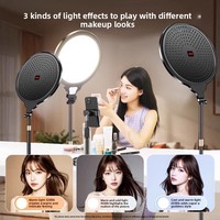 Lampe LED de bureau pleine écran pour diffusion en direct, éclairage beauté, température de couleur réglable, éclairage facial pour maquillage et photographie