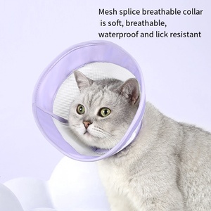 Pet Elizabethan yaka ayarlanabilir yumuşak koruyucu kurtarma <span class=keywords><strong>Scratching</strong></span> ethan yaka kediler köpekler için tırmalama yaraları cerrahi yalama - Product Image 3