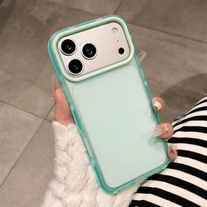 Coque transparente bicolore mate de style INS coréen et japonais pour iPhone 17/16/18 Pro Max - Product Image 5