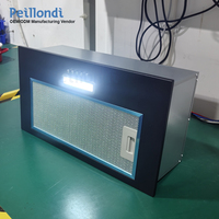 Campana extractora empotrada de 52 cm, campana extractora integrada con control de botón pulsador, campana extractora bajo encimera, fábrica con más de 15 años de experiencia