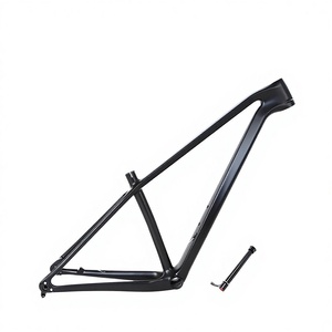Vente chaude usine Cadre de VTT en fibre de carbone T800 à module élevé Version axe traversant XC Cross-Country Noir intégral - Product Image 1
