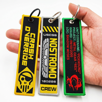 Porte-clés RFID en tissu tissé personnalisé avec logo promotionnel et nom, conception gratuite en usine