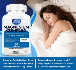 Capsules de magnésium complexe OEM/ODM – Capsules de magnésium élémentaire en forme de 8 pour adultes - Product Image 3