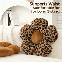 Coussin lombaire en peluche pour bébé, imprimé léopard, coussin de siège pour canapé-lit ou fenêtre, coussin décoratif style Ins