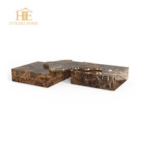 Table basse en marbre blanc moderne, design moderne, mobilier de salon de luxe, table basse en marbre naturel