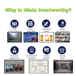 Terminale Interattivo Self-Service Commerciale Ninix con Display Touch LED Luminoso in Acciaio Inox, Spina EU/US/UK/AU per <span class=keywords><strong>Gaming</strong></span> - Product Image 6