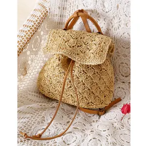 Summer New Backpack Mori Women's Seaside Beach Holiday Straw Bag Leisure Bag