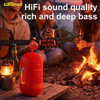 Altoparlante Bluetooth Portatile Kasinuo 10W, 1500mAh, BT5.4, Doppi Driver, Diaframma Bass, Luce LED RGB, TWS, Multi-Input, Radio FM, Altoparlante in Tessuto
