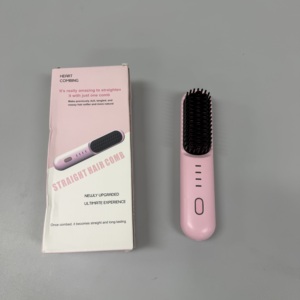 Wireless Negative Ion Straightening Comb Professional Fast Heating Styling hair brush Efficient 4 Adjustable Hair <b>Straightener</b> - Product Image 6