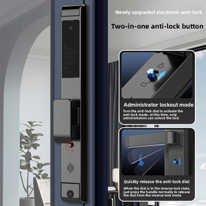 กุญแจล็อคประตูอัจฉริยะแบบบางไร้ขอบ รองรับ <span class=keywords><strong>WiFi</strong></span> สำหรับแอป Tuya ล็อคอิเล็กทรอนิกส์ด้วยลายนิ้วมือ โครงอะลูมิเนียม สำหรับประตูกระจก พร้อมระบบจัดเก็บ<span class=keywords><strong>ข้อ</strong></span>มูลบนคลาวด์ - Product Image 5