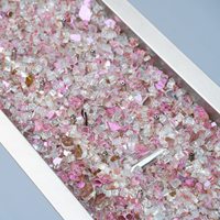 Copeaux de verre réfléchissants rose-violet de haute qualité pour foyer, verre trempé moderne sans fumée pour la décoration paysagère, la maison, le jardin et la terrasse