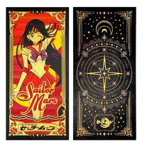 Carte dorée légère de taille originale, plaquée or, 12 designs, JP Anime Magical Girl Guardian, pour collection