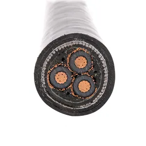 High Voltage 15 KV 1/0 2/0 Compact Aluminum Conductor URD 1/6 Neutral 100% Insulation Primary MV 90 Cable