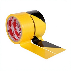 Cinta de Advertencia de PVC Negra y Amarilla, Cinta de Seguridad para Señalización de Peligros, Cinta de Marcación para Pisos de Almacenes y Talleres - Product Image 6