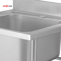 Évier utilitaire extérieur en acier inoxydable, design industriel fait main, surdimensionné, carré, à poser, à cuve unique, certifié NSF Eco Storage