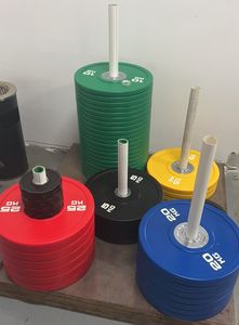 איכות גבוהה תחרות כושר ציוד כושר גומי פגוש צלחות משקולות 5 ק "ג-25 ק" ג 10lb-55lb-55lb - Product Image 5