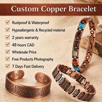 Joyería Magnética de Cobre Puro, Pulsera de Eslabones con Diseño de Escamas de Pescado y Cierre, Venta al por Mayor, Línea de Joyería de Salud Personalizada