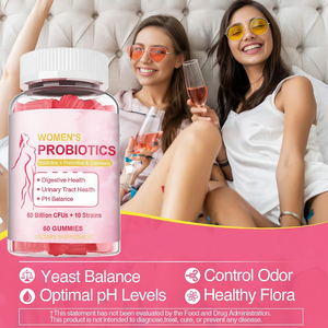 Probiotici in caramelle gommose per donne adulte, prebiotici, 50 miliardi di CFU, 10 ceppi, senza glutine, integratore naturale per l'equilibrio del pH digestivo - Product Image 3