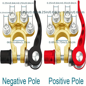 4 Way <strong>Battery</strong> <strong>Terminal</strong> Heavy Duty Disconnect Pos <strong>Terminal</strong> <strong>Battery</strong> Copper Positive Negative Car <strong>Battery</strong> <strong>Terminal</strong> Connector - Product Image 3