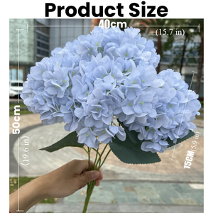 Vente en gros de 5 grandes hortensias populaires, hortensias français artificiels, blanc <span class=keywords><strong>lait</strong></span>, pour les décorations de mariage, les arrangements floraux - Product Image 3