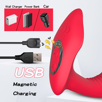 Stimulateur clitoridien portable contrôlé par application, vibrateur à 10 fréquences, double moteur, étanche, télécommande sans fil Bluetooth pour femmes
