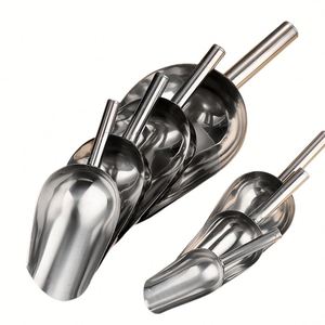 Multifunction Thicken Stainless Steel <b>Bar</b> Ice Flour <b>Utility</b> Scoop Metal Food Scoop Round Bottom Ice Scoop for Kitchen - Product Image 4