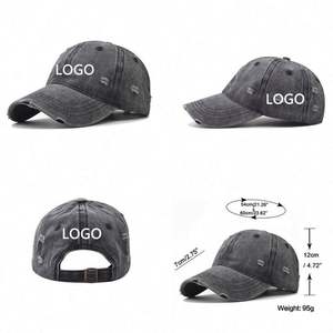 Casquettes de baseball vintage usées, 12 couleurs, avec logo brodé personnalisé, non structurées, 6 panneaux, en coton lavé, effet vieilli, style Dad, pour entreprise - Product Image 3