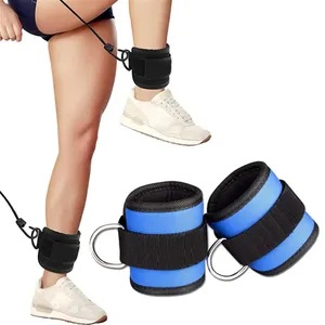 Soporte ajustable de neopreno acolchado para entrenamiento de peso, tobilleras de gimnasio, correas de soporte para máquinas de Cable