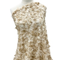 Nouveau tissu en maille à paillettes bicolore dégradé 5+18mm, paillettes perlées de tailles variées pour robe de mariée, robe de soirée et décoration de bijoux