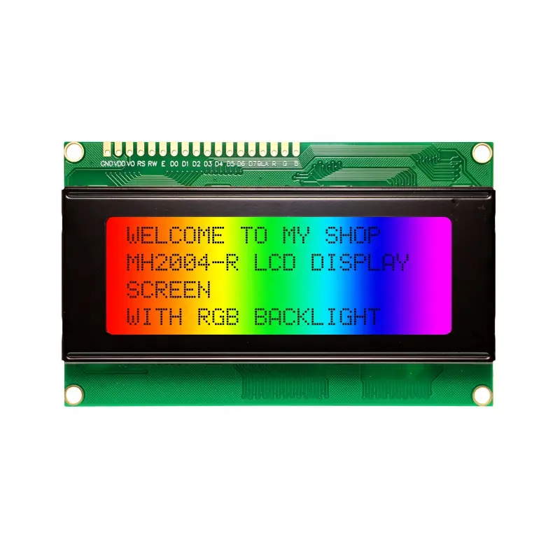 98x60mm 18Pin एलसीडी मॉड्यूल चरित्र एलसीडी डिस्प्ले स्क्रीन 2004 आरजीबी Backlight के साथ 20x4 एलसीडी