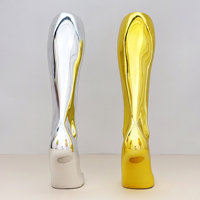 Présentoir Mannequin en Fibre de Verre Électroplaqué Or et Argent pour Chaussettes, Chaussures, Bas – Pose Debout pour Vitrine de Magasin de Vêtements