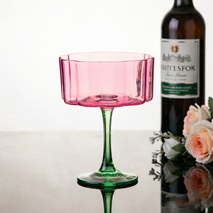 Lot de verres à pied martelés pour mariage, verres à cocktail en cristal sans plomb, verres à vin - Product Image 4