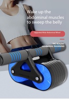 Rouleau Abdominal Automatique 3-en-1 Super Stable en Caoutchouc et PP de Haute Qualité, Dernière Conception, pour Entraînement Abdominal