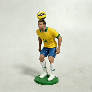 Équipe nationale du Brésil # Figurine en métal <span class=keywords><strong>de</strong></span> 14 joueurs <span class=keywords><strong>de</strong></span> football frappant le ballon, statue <span class=keywords><strong>de</strong></span> football <span class=keywords><strong>de</strong></span> collection - Product Image 4