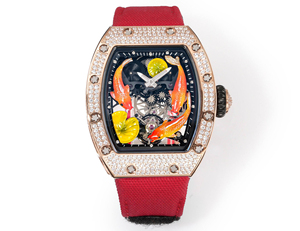 Reloj Mecánico de Diseño de Lujo con Caja de Acero Inoxidable y Diamantes Clásicos, Esfera Hueca y Correa de Goma para Hombre - Tiempo Preciso - Product Image 1