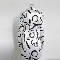 Dropshipping Mini chemise décontractée élégante à manches longues en satin à motif imprimé de grande taille pour femmes automne printemps chic tendance