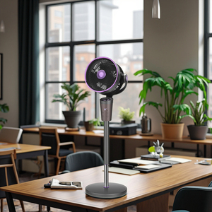 6,9-Zoll Elektrischer AC-Standventilator mit Fernbedienung, Höhenverstellbar, Digitale Steuerung, Geräuscharm, Luftkühlung, Energiesparend - Product Image 5