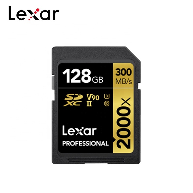 Original Lexar Professional SD Memory Card  64GB 32GB 128G 2000X SD Card 256G U3 4K V90 Class 10 UHS-II Flash SD Card for Camera