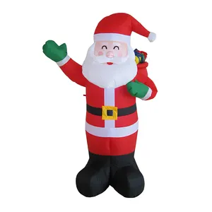 Sang trọng Inflatable Santa với ba lô trình bày, airblown Santa sân vườn trang trí nội thất, nhà máy bán buôn giáng sinh trang trí